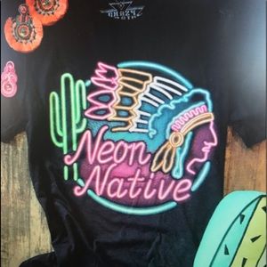 Crazy train neon native tee